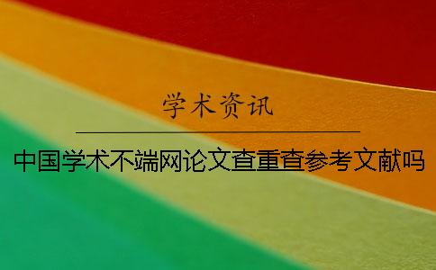 中国学术不端网论文查重查参考文献吗？