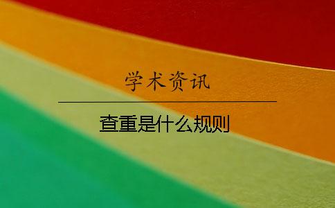 查重是什么规则