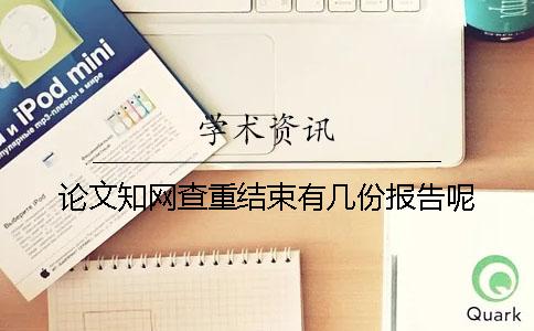 论文学术查重结束有几份报告呢