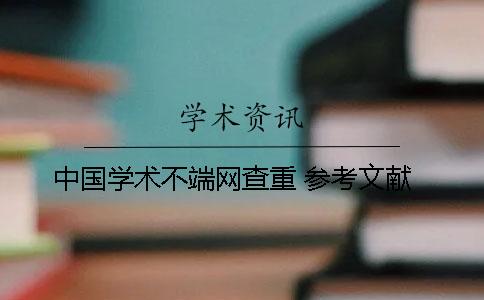 中国学术不端网查重 参考文献